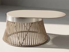 Tavolino ovale in alluminio e corda&nbsp;UD SERVE SMALL STRING UDZ - WOOMEY & K