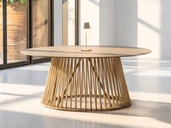 Tavolino rotondo in alluminio e corda&nbsp;UD SERVE SMALL ZS 100 - WOOMEY & K