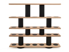 Libreria autoportante bifacciale divisoria in legno&nbsp;BLOK - WOAK