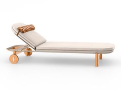 Lettino da giardino reclinabile in tessuto con ruote&nbsp;HUMA - YAAZ