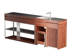 Cucina da esterno in acciaio inox e legno&nbsp;OASIS - YARDCOM