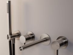 Miscelatore per vasca monocomando in acciaio inox con deviatore&nbsp;TUBEX - RUBINETTERIE ZAZZERI