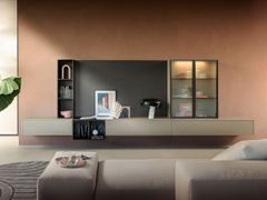Parete attrezzata fissata a muro con illuminazione integrata&nbsp;MODULOR SM2502 - ZALF