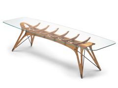 Tavolo in cristallo&nbsp;VERTEBRA - ZANOTTA