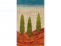 Tappeto rettangolare in lana&nbsp;ABSTRACT WOODLAND AT NOON - ZOLLANVARI