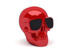 Diffusore acustico Bluetooth wireless in plastica&nbsp;AEROSKULL NANO Red | JARRE - ARCHIPRODUCTS.COM