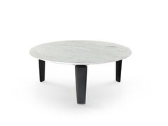 TAVOLINO ROTONDO CON PIANO IN MARMO O LEGNO&nbsp;TABLET D80 - ARFLEX