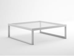 Tavolino a slitta quadrato in alluminio termolaccato BLAU | Tavolino quadrato - GANDIA BLASCO
