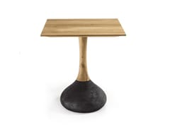 Tavolo quadrato in legno massello di rovere e cedro DECANT SQUARED - RIVA INDUSTRIA MOBILI