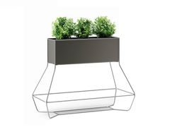 Fioriera in plastica con struttura metallica&nbsp;HALFUL | Fioriera - PLUST COLLECTION BY EURO3PLAST