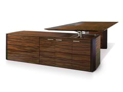 Scrivania direzionale ad angolo in legno con cassetti&nbsp;DE SYMETRIA - I4 MARIANI