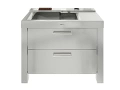 Modulo cucina freestanding in acciaio inox per lavello MILANO 73V - FOSTER