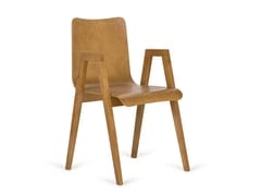 Sedia impilabile in legno con braccioli B-LINK-2120 | Sedia con braccioli - PAGED MEBLE