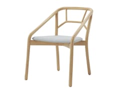 Sedia in legno con cuscino integrato in tessuto MARNIE | Sedia impilabile - ALMA DESIGN