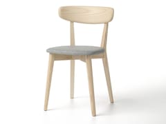 Sedia in legno massello con cuscino integrato RAVA | Sedia con cuscino integrato - ALBAPLUS BY METALMECCANICA ALBA