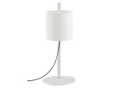 Lampada da tavolo con base in acciaio e paralume in cotone&nbsp;MAGNET LAMP - ROSET SAS