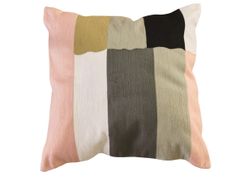 Cuscino a righe quadrato in tessuto&nbsp;VAGUE | Cuscino quadrato - TOULEMONDE BOCHART