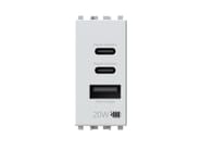 4BUSB20WCCA.V19B by 4 BOX - Alimentatore da incasso USB per serie civile - 2