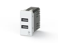 4B.HD.USB.24 by 4 BOX - Alimentatore da incasso USB 2.4 per serie civile