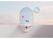 ARCO S by Ex.t - Specchio rotondo con mensola da parete - 5