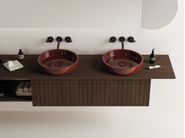 BLOQUE by Agape - Mobile lavabo sospeso in legno - 2