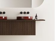 BLOQUE by Agape - Mobile lavabo sospeso in legno - 3