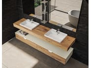 BLUES 4.13 by BMT - Mobile lavabo doppio con pensile - 2