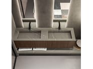 DFLY 02 by BMT - Mobile lavabo doppio sospeso con specchio - 2