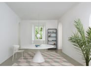 CLAY by Desalto - Tavolo rotondo con piano in cristallo - 2