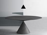 CLAY by Desalto - Tavolo rotondo con piano spatolato a mano - 6