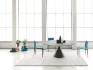 CLAY by Desalto - Tavolo rotondo con piano spatolato a mano - 5