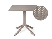 CLIP 80 by Nardi - Tavolo quadrato ad altezza regolabile in DurelTOP