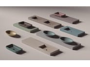 CONTRACT | Mobile lavabo doppio by Fiora - Mobile lavabo doppio sospeso in Solid Surface - 3