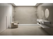 CONTRACT | Mobile lavabo doppio by Fiora - Mobile lavabo doppio sospeso in Solid Surface - 2