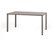 CUBE 140x80 by Nardi - Tavolo da giardino rettangolare in polipropilene/alluminio