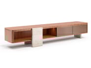 AURELIA by Capital Collection - Mobile TV basso in legno e vetro con cassetti