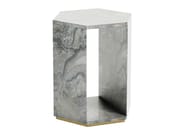 DEDALO by Capital Collection - Tavolino alto esagonale in marmo