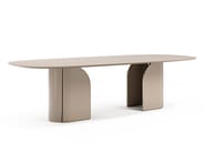 DUNA by Capital Collection - Tavolo ovale da pranzo in legno rivestito in pelle DUNA by Capital Collection - Tavolo ovale da pranzo in legno rivestito in pelle