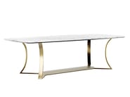 MUST R by Capital Collection - Tavolo rettangolare in marmo e metallo