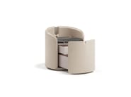 SUITE by Capital Collection - Comodino rotondo rivestito in pelle - 8