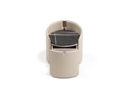 SUITE by Capital Collection - Comodino rotondo rivestito in pelle - 7