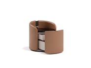 SUITE by Capital Collection - Comodino rotondo rivestito in pelle - 4