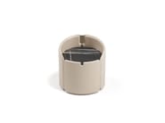SUITE by Capital Collection - Comodino rotondo rivestito in pelle - 6