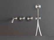 GIOTTO PLUS 94 by Ceadesign - Miscelatore per vasca a muro in acciaio inox con doccetta