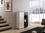 GINGER | Stufa a pellet by PALAZZETTI - Stufa a pellet in acciaio e vetro classe A+