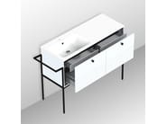 OLIVIA by Ercos - Gamba con porta asciugamani per base lavabo - 2