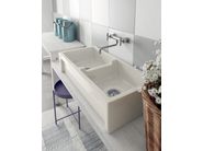 FRAME by GALASSIA - Lavello reversibile doppia vasca a spessore ceramico pieno - 2