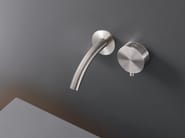 GIOTTO PLUS 76 by Ceadesign - Miscelatore per lavabo a 2 fori a muro in acciaio inox