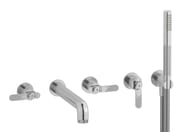 BOLD LEVER B2398 by IB - Rubinetto per vasca a 5 fori a muro con doccetta - 25