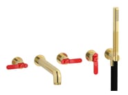 BOLD LEVER B2398 by IB - Rubinetto per vasca a 5 fori a muro con doccetta - 10